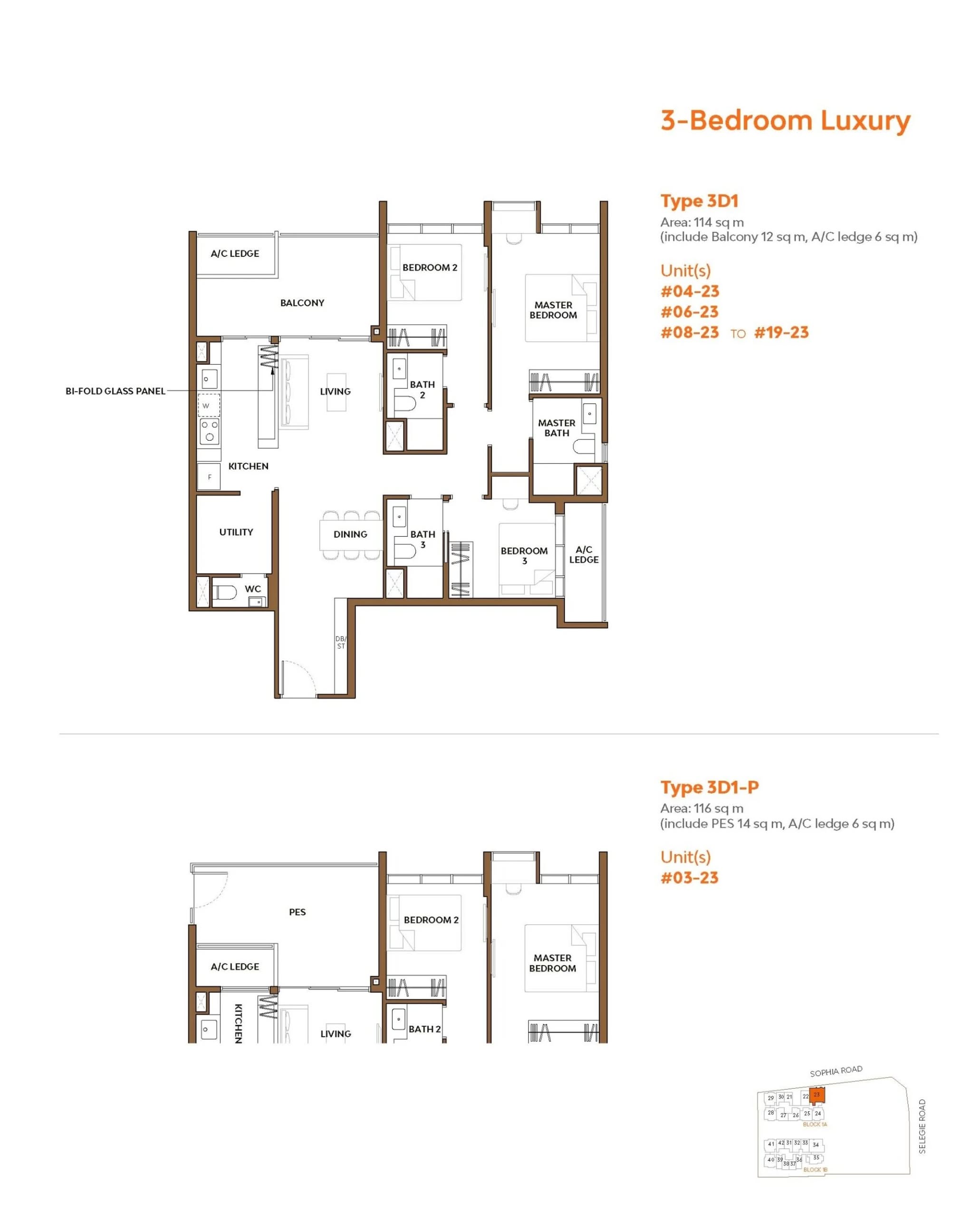The Collective At One Sophia floorplan